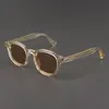 Lunettes de soleil Cadres Johnny Depp Homme Lemtosh Lunettes de Soleil Polarisées Femme Marque de Luxe Vintage Jaune Acétate Cadre Lunettes de Vision Nocturne 230807