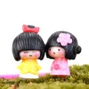 Mini Kimono Girl Garden Decorations Figurine Cartoon Resin Craft DIY Miniatures Moss Terrarium Supplies Micro Landscape