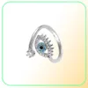 Lucky Turkey Blue Evil Eye Band Pierścienie Panie Otwarte Regulowane Pierścienie ze stali nierdzewnej 2022 Para Weddna Para Biżuterii AB7367457832