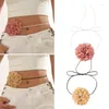 Pendentif Colliers Élégant Pivoine Floral Cravate Collier À La Mode Tissu Cou Bijoux Fleur Cravate Ras Du Cou Pour Les Filles