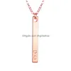 Pendant Necklaces New Initial Letter Bar Lariat For Women Men 26 English Alphabet Heart Y Shape Chains Choker Fashion Jewelry Gift Dro Dhuci