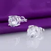 Boucles d'oreilles créoles plaqué argent bijoux fantaisie cristal brillant gracieux/cfaakwha Dwiamnpa LQ-E096