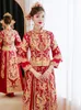 Vêtements ethniques mariée élégante Style chinois traditionnel Phoenix broderie Toast femmes robe de mariée Tang costume