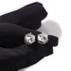 925 Silver Moissanite Earrings أقراط فاخرة الهيب هوب المجوهر