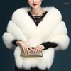 Women's Fur Winter Clothes Imitation Shawl Wedding Cloak Dress And Cheongsam Cape Coat