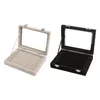 Jewelry Pouches Rings Display Tray Gifts Stackable Portable Storage Box For Shelves Counter Store Show Studs Earrings