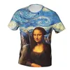 T-shirts pour hommes Scream And Selfie Of Four Paintings Mash Up Casual Polyester TShirt Style Loisirs Thin Shirt Male Special