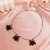 Pendentif colliers exagérer araignée collier pour femmes hommes rétro gothique col noir chaîne accessoires à la mode Halloween cadeaux 2023