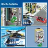 House ArchitectureDIY House 655Pcs City Police Catch Bank Robber Sets Building Blocks SWAT Vehicle Helicopter Policeman Thieves Figures