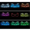 LED Light Up Świecające okulary El Wire Neon Rave Szklanki Lumoinous imprezowe okular