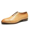 2023 Real Cow Men's Formal Fabrication à la main confortable Confort de créateurs en cuir authentique Business Oxfords Chaussures