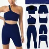 Suisses de route pour femmes 7pcs Yoga Set Femmes Gym Vêtements de gymnois surnommée pour leggings de sous-vêtements de fitness Tops sportifs et pantalon