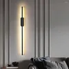 Applique Moderne Simple Long LED Chambre Chevet Europe Du Nord Salon De Luxe El