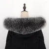 Scarves DANKEYISI DIY Real Fur Collar For Parkas Winter Warm Scarf Women Men Lady Jackets Coat