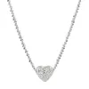 Reeti 925 Sterling Silver Heart Necklace Unisex Flat Link Chain Lobster Clasp krage för kvinnors smycken L230704