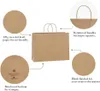 BagDream 16x6x12 Inches 50Pcs Kraft Paper Bags with Handles Bulk Brown Shopping Grocery Mechandise Retail 100% Recyclable Large Gift HKD230807