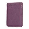 Universal Checkered Diamond Grain PU Leather Stick On Wallet Cases For Iphone 15 14 Samung S23 FE S22 Two Cards ID Credit Slot Pocket 3M Sticker Mobile Back Phone Cover