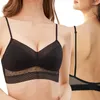 Women's Shapers Push Up Backless Bra Breathable Invisible Low Back Bras Seamless Underwear Full Coverage Brassiere U-Back Shaped Briefs
