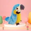 Plush Dolls Colorful Chatty Parrot Interactive Recordable and Musical Toy That Flaps Wings Teaches Kids to Speak 230807