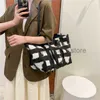 Totes Trendy Borsa tote ad alta capacità per le donne 2023 New Fashion Texture Underarm One Shoulder Commuter Bag Checker Handbagstylishhandbagsstore