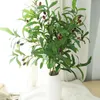 Decorative Flowers Olive Leaf Artificial Plant Berries Artifical Flower Living Room Decoration Plastic Simulation