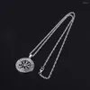 Pendant Necklaces Runic Circle Necklace Fashionable Check Chain Fashion Item Lightness Folding Jewelry Birthday Christmas