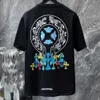 T-shirts de luxe pour hommes de mode Ch Hearts T-shirts de marque Designers Hommes Femmes Tops T-shirts Horseshoe Sanskrit Cross Print Classics T-shirt Lâche T-shirts à manches courtes JKFS