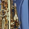 Högkvalitativ 700q typ E-flat altsaxofon lackerad guld mässing professionell som spelar jazzinstrument med tillbehör