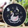 Produkte im chinesischen Stil Goodnight Stickerei DIY Handarbeiten Schlafendes Unicon Schwan Muster Handarbeit Kinderzimmer R230804