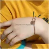 Cuff Fashion 26 Letter Alphabet Bracciali Simple Tie Knot Twist Open Bangle per le donne Minimalista Accessori per gioielli di lusso Drop Deliv Dhqvg