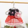 Dog Apparel Summer Cat Pet Tulle Skirt Floral Princess Dress Puppy Suspenders Lovely Pattern Lace Clothes Wedding Clothing