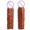 Massager Penis Enlarger Cock Sleeve for Male Extender Cap Pump Realistic Silicone Delay Couples Sexy