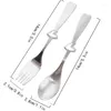 Servis uppsättningar rostfritt stål sked kreativt hjärtformat gaffel omrörande valentiner present kök accessoarer bordsartiklar