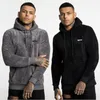 Mannen Hoodies 2023 Mannen Modemerk Wol Plus Veet Dikke Trui Jas Fleece Warm Capuchon Winter Casual Trui Teddy tops