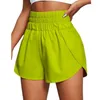 Shorts femininos laranja roupas esportivas de ioga e calças de tamanho grande para mulheres com cintura elástica Kawaii de verão