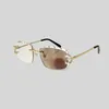 Солнцезащитные очки алмаза резания прямоугольники безрамные летние женщины мужчины металлические бренд дизайнерские очки для стимпанк винтажные очки очков