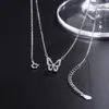 Pendant Necklaces Women's Fashion Cute Butterfly Small Shiny Crystal Geometric Hollow Female Trendy Choker Necklace Gift