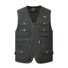 Men's Vests Plus Size S-4XL Tactical Masculine Waistcoat Male Multi Pocket Unloading Sleeveless Vest Pographer Reporter Summer Jacket 230804