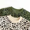 Clothing Sets Autumn Infant Outfits Cute Toddler Boy Fashion Leopard Sweatshirt Suit Girl Cotton Print Casual Long Sleeve Tops Pants 2pcs 230807