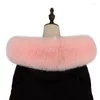 Scarves DANKEYISI DIY Real Fur Collar For Parkas Winter Warm Scarf Women Men Lady Jackets Coat