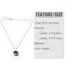 Pendant Necklaces FLOLA Nature Stone Lapis Round Disc Necklace For Women Men Stainless Steel Beads Chain Dragon Crystal Jewelry Nkeb617
