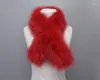 Scarves Fashion Warm Women's Scarf Real Fur Shawl Cape Wrap Winter Knitted Big Collars Loop Muffler