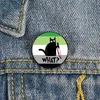 Pins Brooches Agender Pride halloween cat knife Pin Custom Funny vintage Brooches Shirt Lapel teacher Bag Badge pins for Lover Girl Friends HKD230807