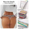 4 Pz / set Donna Cotone Mutandine a righe colorate Biancheria intima sexy Perizoma Perizoma arcobaleno Donna Intimo morbido e traspirante Lingerie L230626