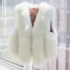 Women's Fur 2023 Fashion Faux Coat Winter Women Waist Gilet Jacket Vest For Ladies