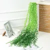Dekoracyjne kwiaty symulowane wierzby wiszące rattan plastikowy sztuczna roślina zielona płacz liść winorośl home ogrodowy wystrój wiklinowy