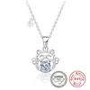 Collane con ciondolo gatto fortunato in argento sterling 925 reale al 100% con montatura a punta da 0,5 ct Moissanite con diamanti firmati collana di gioielli regalo