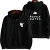 Heren Hoodies Heren Capuchon Print Casual Rits Bomberjacks Warm Pearly Gates Lange Mouwen Jassen Trui Jas 2023 Kleding