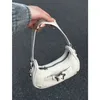 Bolsas de noite Y2K Bolsa de ombro em formato de estrela para mulheres Bolsas femininas de denim branco nas axilas Bolsas femininas de couro Sling Mini bolsas estilo coreano 230804