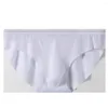 Underpants Underwear Ice Silk Traceless Men'S One Piece Briefs Elastic Large Tight Panties Big Pouch Lingerie Tanga Cueca Calzoncillos